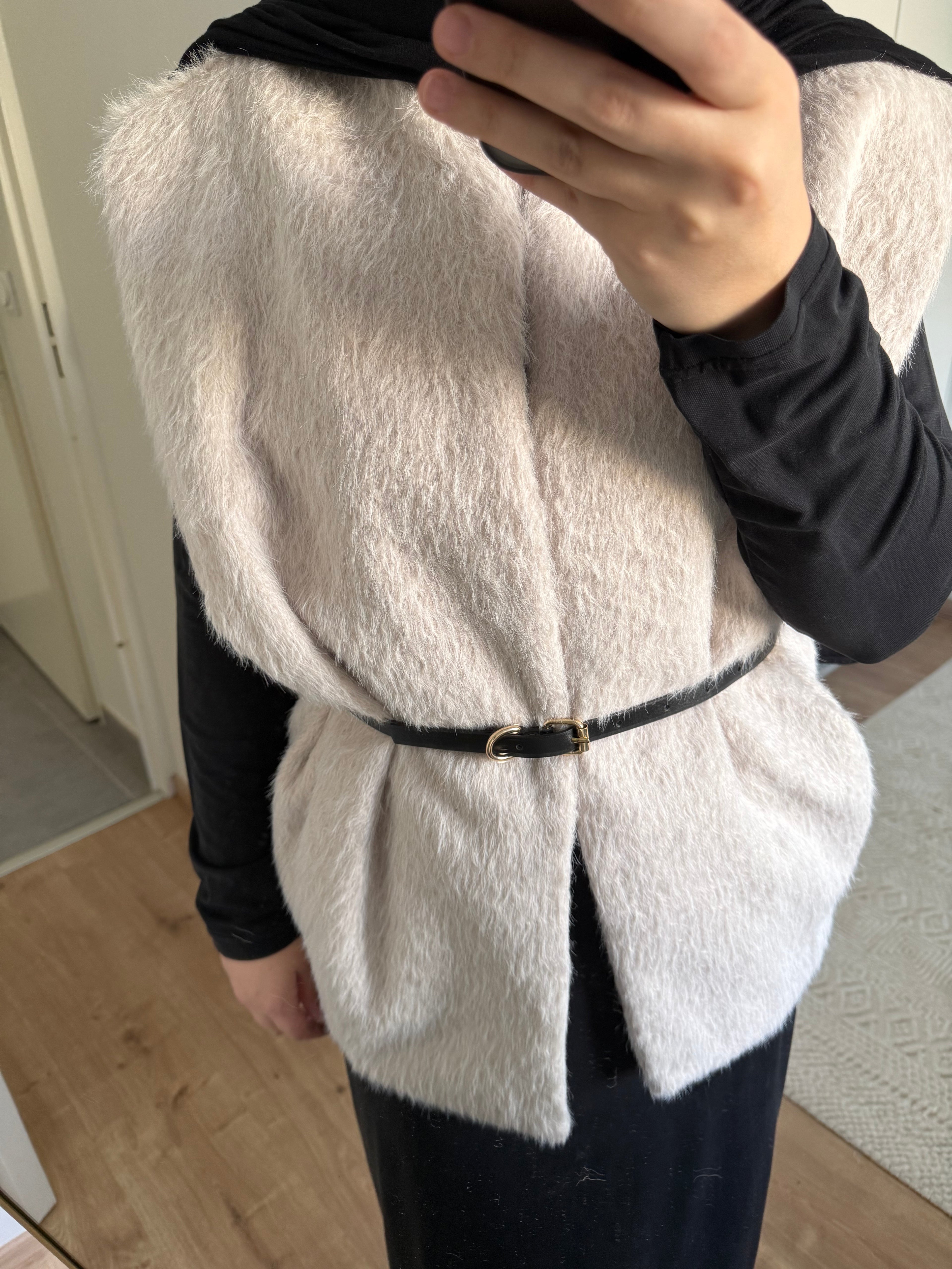 gilet sans manche avec ceinture