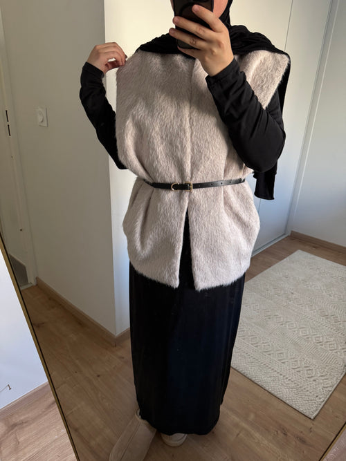 gilet sans manche avec ceinture